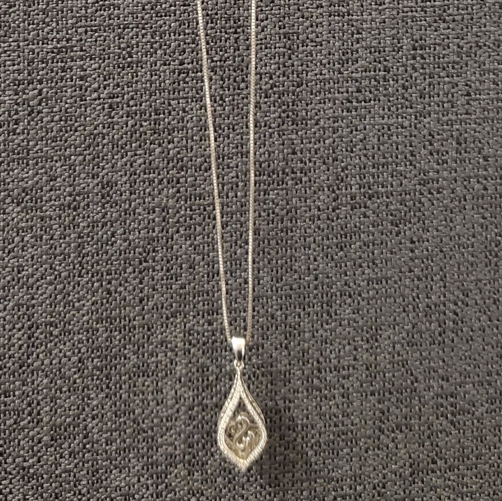 Open Heart Collection Sterling silver tear drop